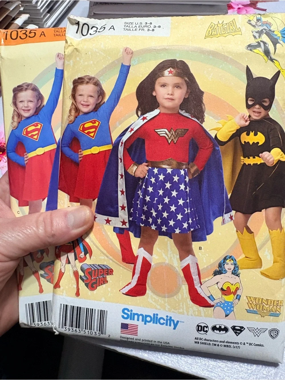 BN UNCUT SIMPLICITY 1035 A GIRLS COSTUMES SUPER HEROS SEWING PATTERNS